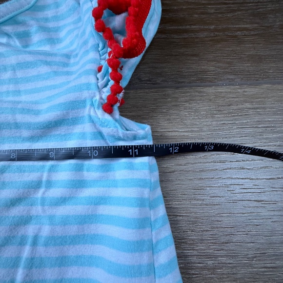 Classic Whimsy Girls Back to School Appliqué Dress "W", Striped, Preppy, Size 5 - Picture 9 of 10